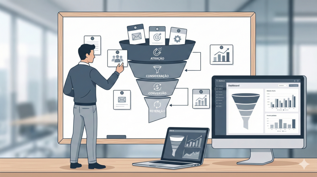 Marketing Digital, marketing, funil de vendas, estratégias de marketing, criação de conteúdo, o que é funil de vendas, como funciona e como aplicar na prátiva